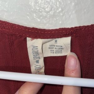 Sky and Sparrow, medium sized, red dress